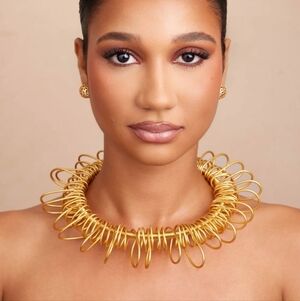 Alia Gold Statement Khoi Necklace, Pre-owned
